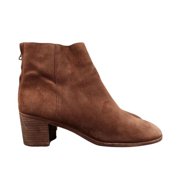Madewell Shoes Womens 11 Bootie Leather Block Heel Pauline Fashion Boho Boot Zip - Picture 16 of 16